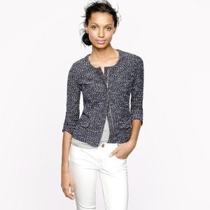 🌷3 for 10 J. Crew - Navy MicroTweed ZipUp Jacket